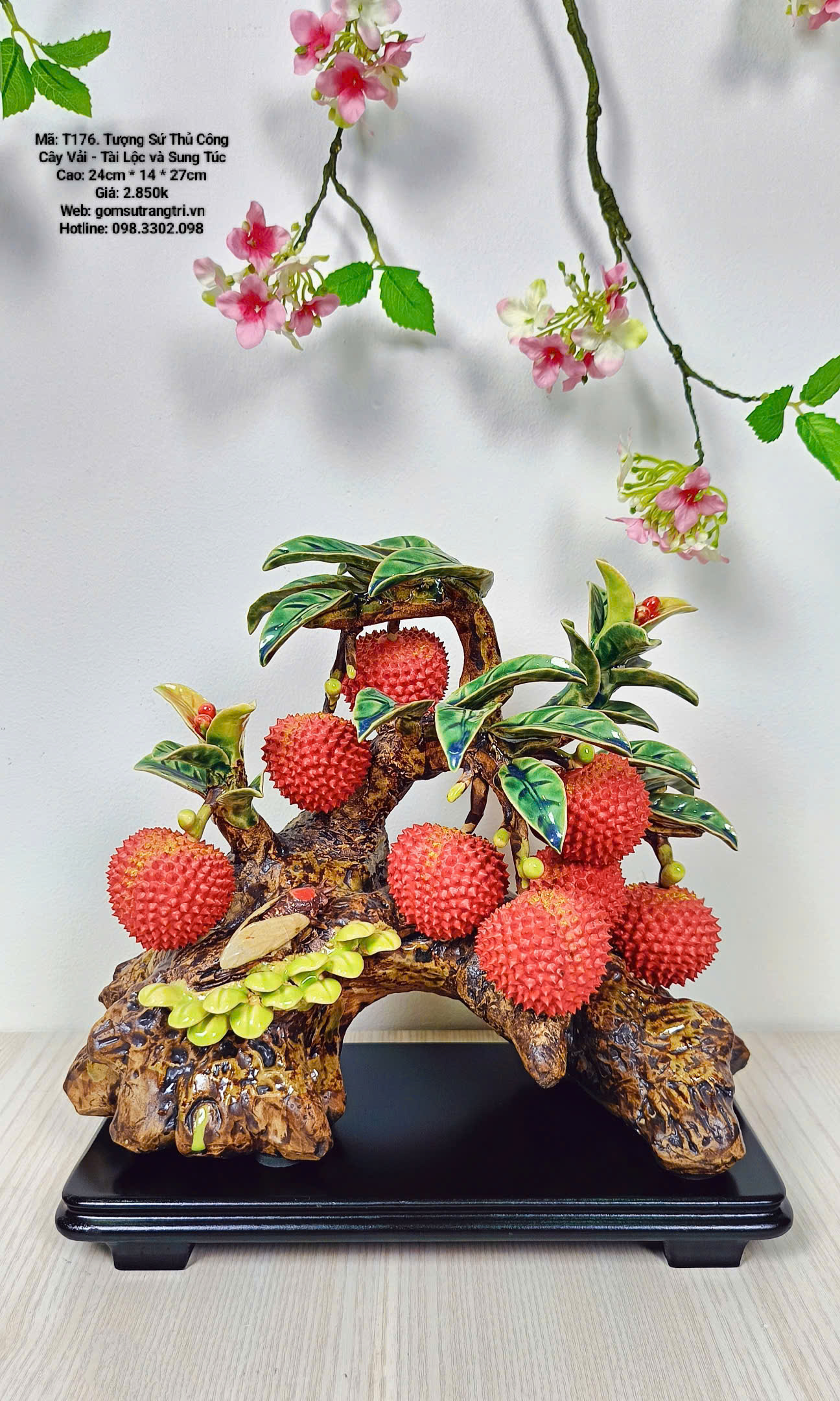 TƯỢNG SỨ THỦ CÔNG CÂY VẢI – BIỂU TƯỢNG TÀI LỘC & SUNG TÚC